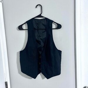 ✨20% Off Sale✨Y2K black button sleeveless dress vest